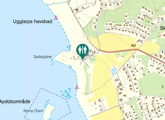 Karta over Strandkantsvägen