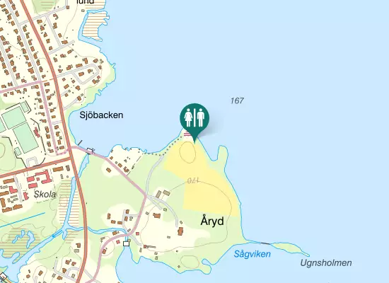 Karta over Åryd