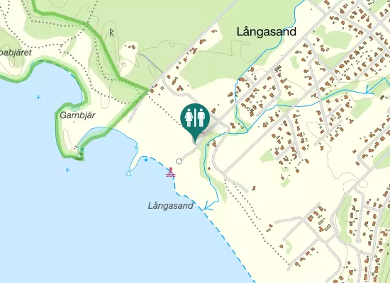 Karta over Långasandsvägen