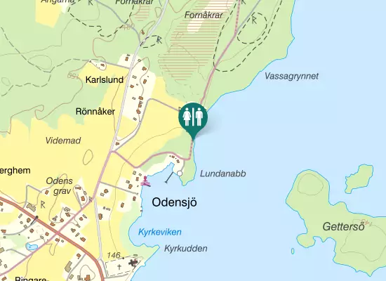 Karta over Sjörundan