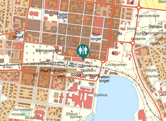 Karta over Norra Järnvägsgatan 7