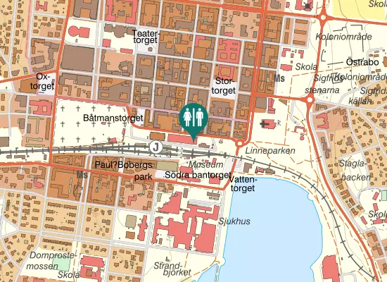 Karta over Norra Järnvägsgatan 7