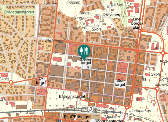 Karta over Västergatan