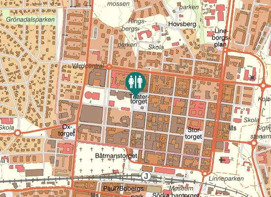 Karta over Västergatan