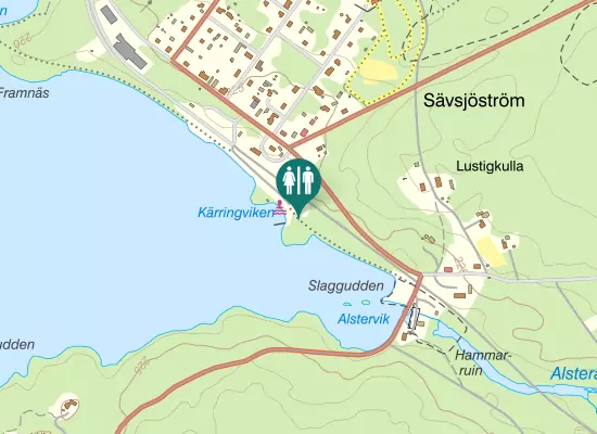 Karta over Östra Värends Järnväg ÖVJ