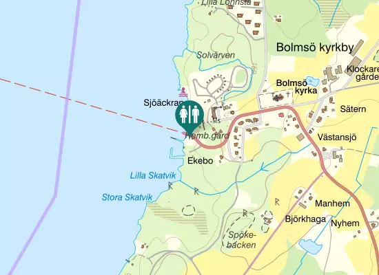 Karta over Kyrkbyvägen