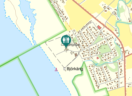 Karta över Björkängs Camping