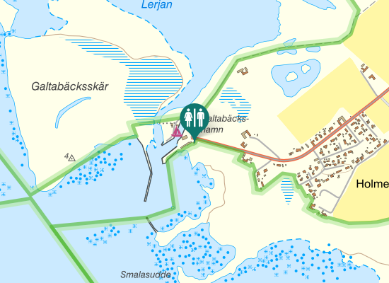 Karta över Galtabäcksvägen