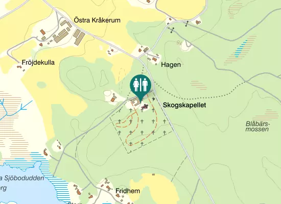 Karta over Kråkerumsvägen