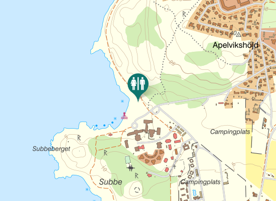 Karta över Varbergs Strandpromenad