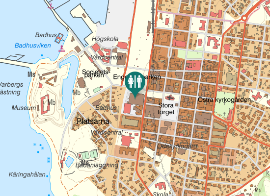 Karta över Södra Hamnvägen