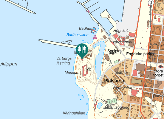 Karta över Albert Sandklefs promenad