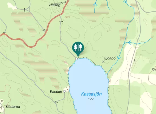 Karta over Halmstadsvägen