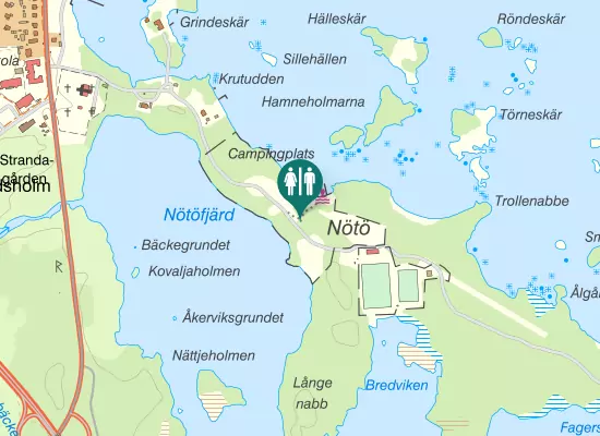 Karta over Nötövägen