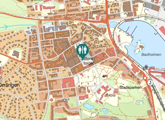 Karta over Slottsgatan