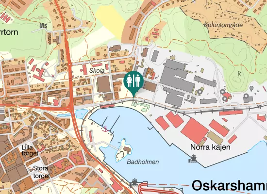Karta over Norra Strandgatan