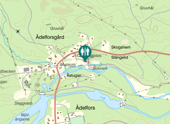 Karta över Guldgrävarnas väg