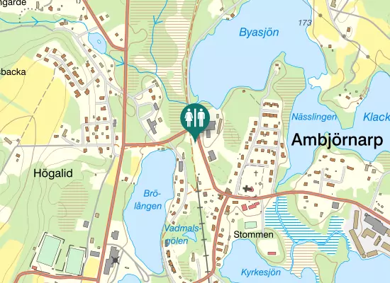 Karta over Gislavedsvägen