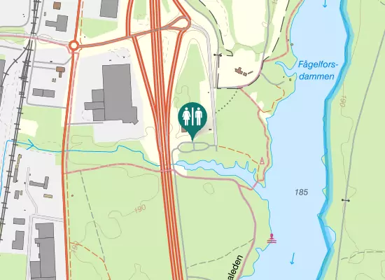 Karta over Osbäcks väg