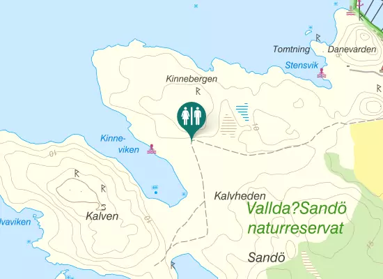 Karta over Sandöhamnsvägen