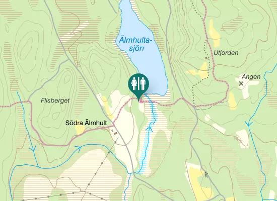 Karta over Älmhultasjön
