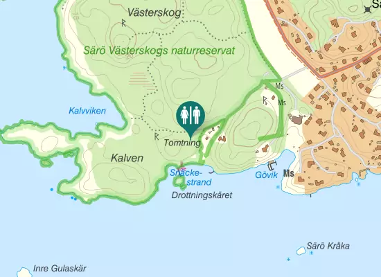 Karta över Gustaf V:s väg