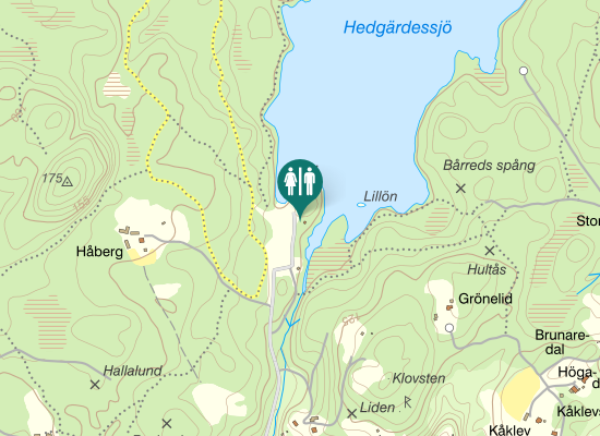 Karta över Hedgärdesvägen