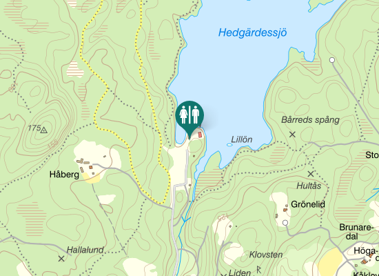 Karta över Hedgärdesvägen