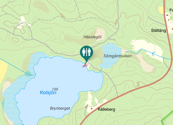 Karta över Kolsjön