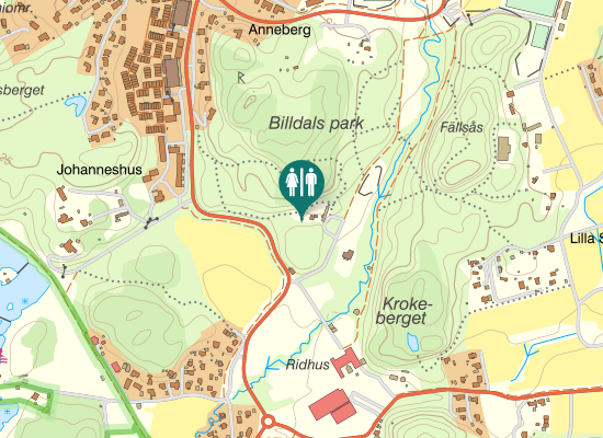 Karta over Billdals Allé