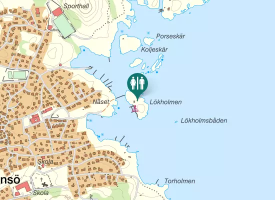 Karta over Lökholmsvägen