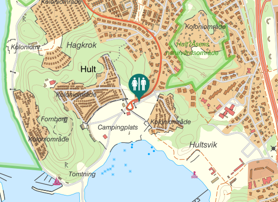 Karta over Marholmsvägen