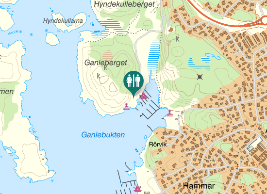 Karta over Ganlevägen