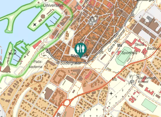 Karta over Södertorg