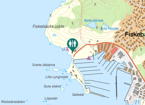 Karta over Hälleflundregatan 105