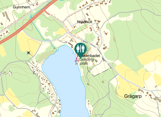 Karta över Grägarpsvägen