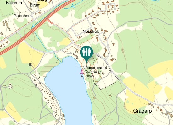 Karta över Grägarpsvägen