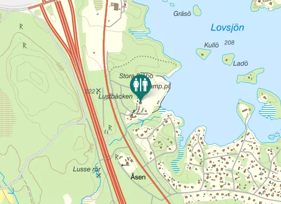 Karta over Sjöboängsvägen