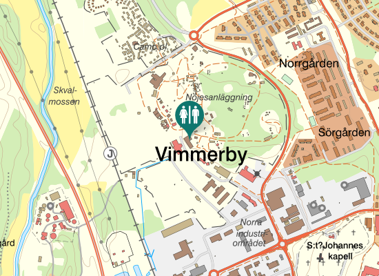 Karta över Inte-stöta-marken-banan