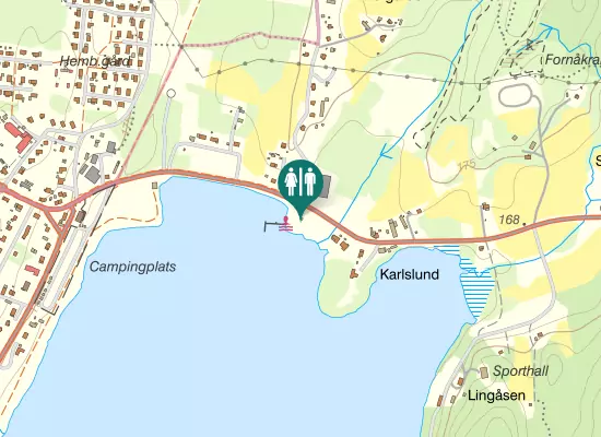 Karta over Strandvägen