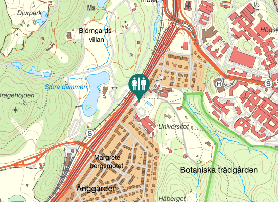 Karta over Carl Skottsbergs Gata 22A