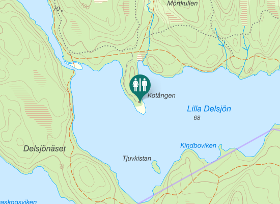 Karta över Kapten Bertilssons Väg