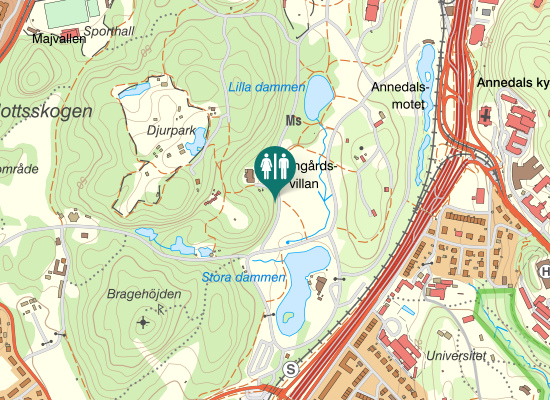 Karta over Björngårdsvägen