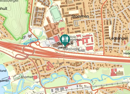 Karta over Härrydavägen