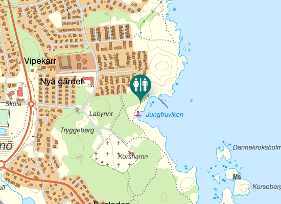 Karta over Korshamnsvägen