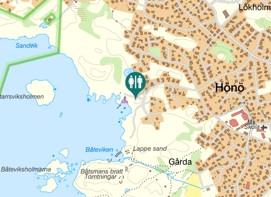 Karta over Lappesandsvägen