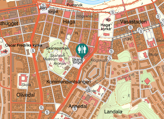 Karta over Skanstorget