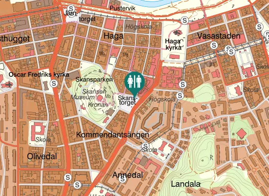 Karta over Skanstorget