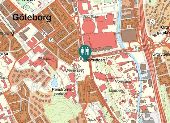 Karta over Korsvägen