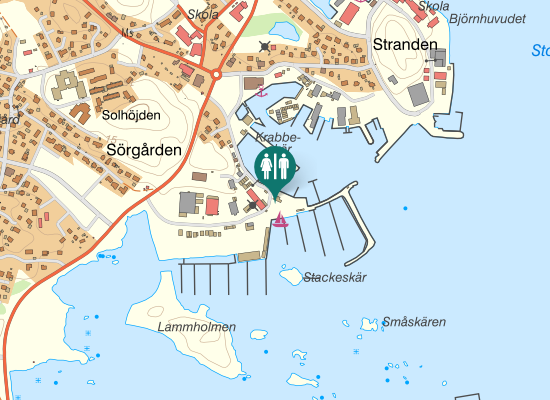 Karta over Lammholmsvägen